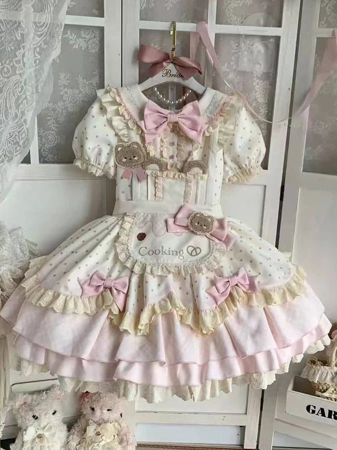 Bubble Bear - Little Bear Baker OP Dress - Sweet Lolita short-sleeve