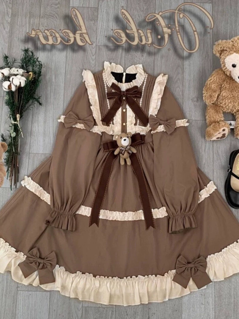 Yueele - Cocoa Teddy - Plus-Size Sweet Lolita OP Dress - detail view 3