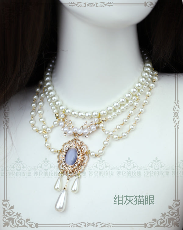 Rose of Sharon - Theresa - Vintage Wedding Lolita Necklace
