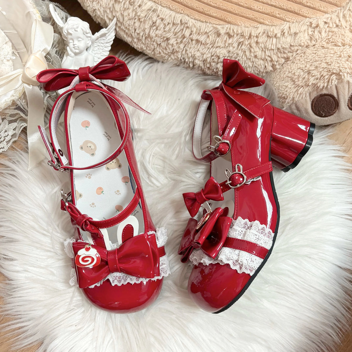 Rampaging Bear Little Bunny Roll bow Mary Jane shoes - view 11