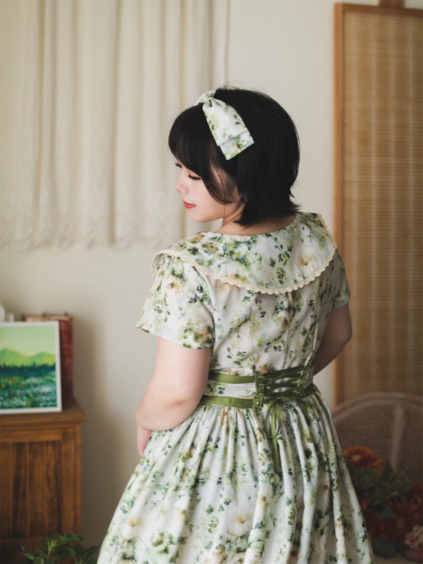 Forest Wardrobe - Forest Holiday - Vintage Daily Lolita Floral Printed OP Dress