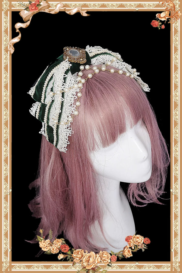 Infanta - Gem - Lace Bow Headband