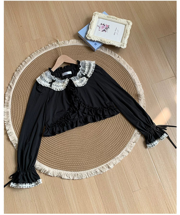 With PUJI - Half Summer - Sweet Lolita Sun Protection Bolero, Lace & Bow