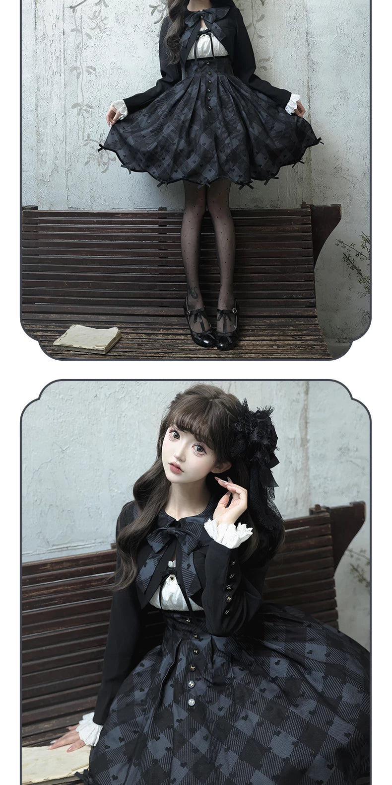 Inmorelli - Silent Manor - Lolita JSK and Outer Layer with Plaid Short-JSK Option