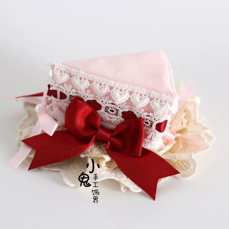 Xiaogui - Sweet Lolita Headdress - Triangle Cake Clip Headwear