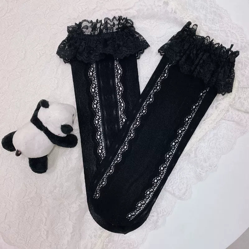 DarkRuby Doris in Dreamland bow-lace Lolita socks - view 8