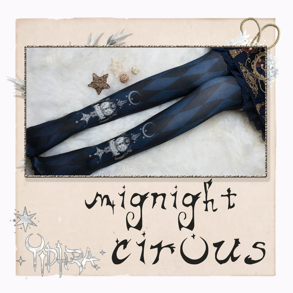 Yidhra Midnight Circus Printed Lolita Tights – detail view 8