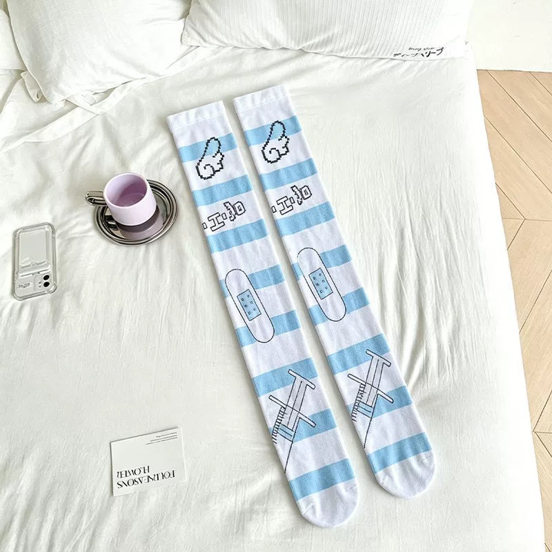 Fantasy Doll - Sweet Character - Over-the-Knee Socks with Character Prints