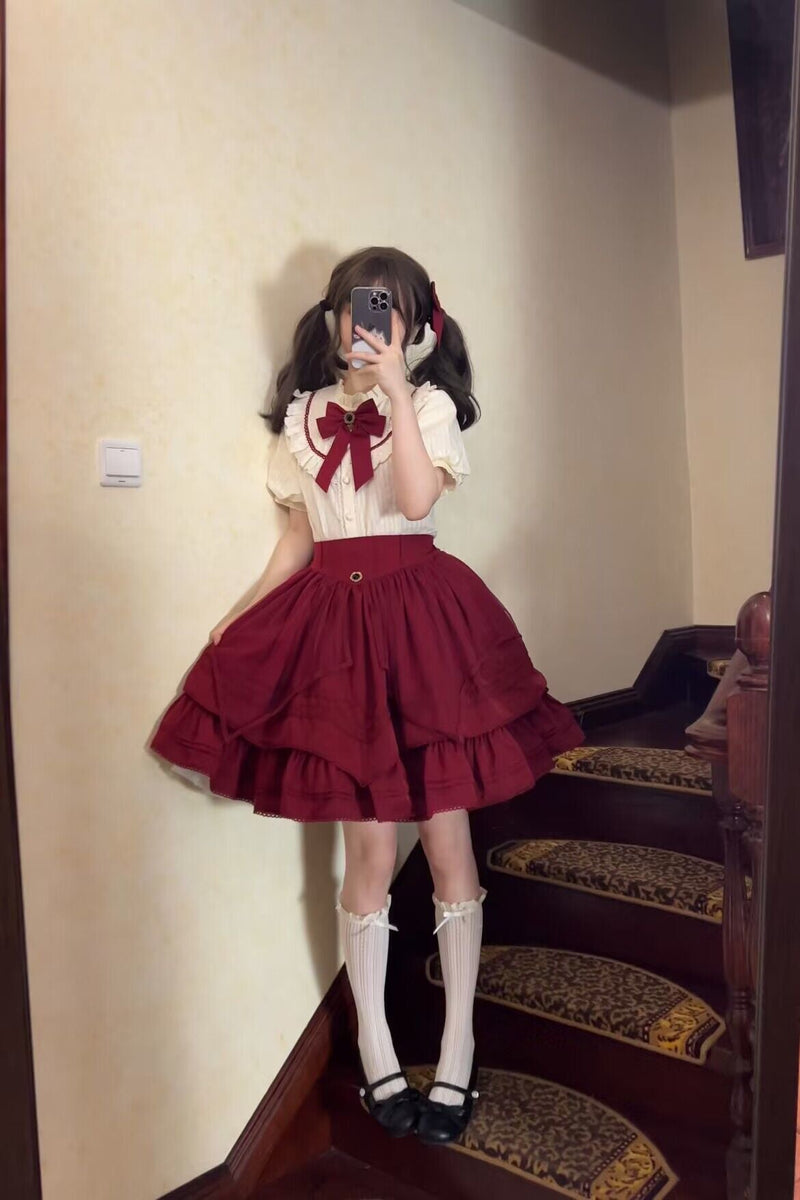 Uncle's Workshop - Rich Girl - Elegant Lolita Blouse and Skirt, Detachable Sleeves