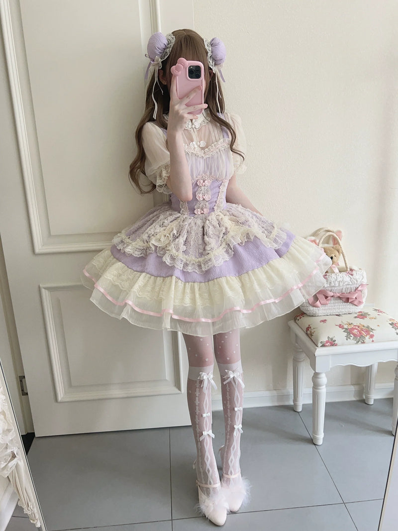 Sugar Girl - Hua Ji Fu Lei - Chinese Style Lolita JSK Dress Ballet Style Innerwear Set