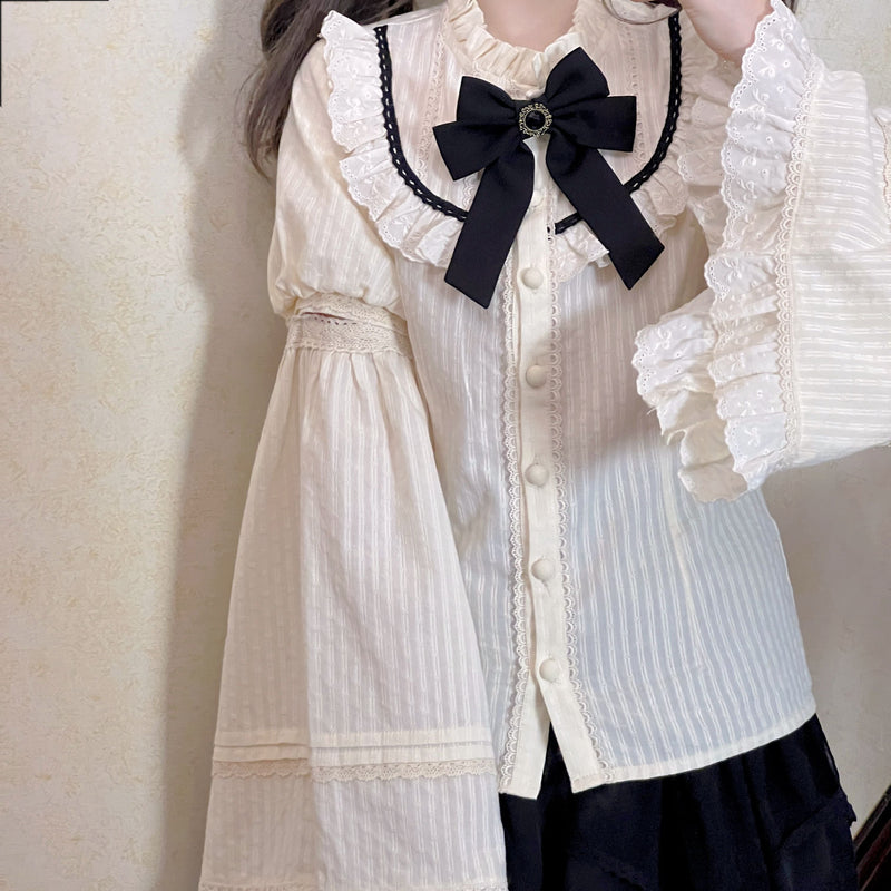 Uncle's Workshop - Rich Girl - Elegant Lolita Blouse and Skirt, Detachable Sleeves