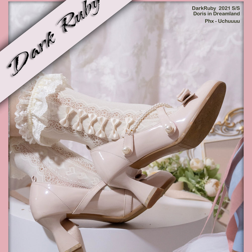 DarkRuby Doris in Dreamland bow-lace Lolita socks - main view