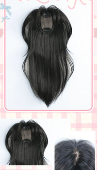 Dalao Home - Natural Fringe Topper - Bangs Hairpiece - Upgraded Fringe Topper, Natural Colour (Curtain Fringe)
