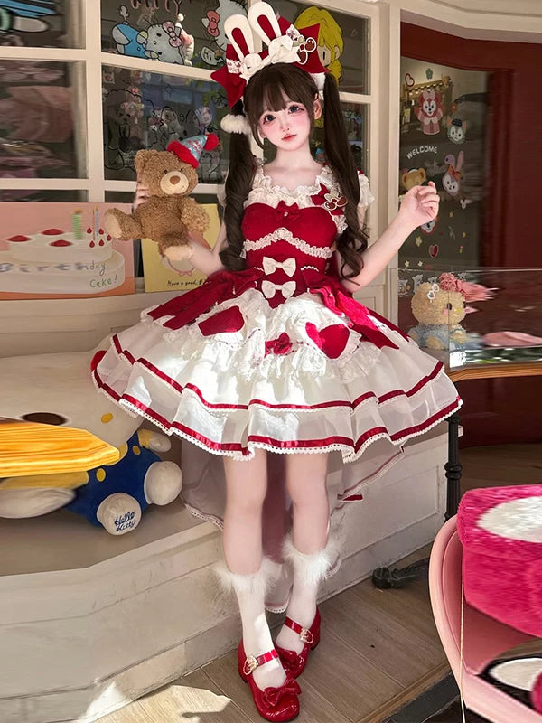 Sweetheart Dream - Velvet Bunny Cake Dress - Sweet Lolita dress