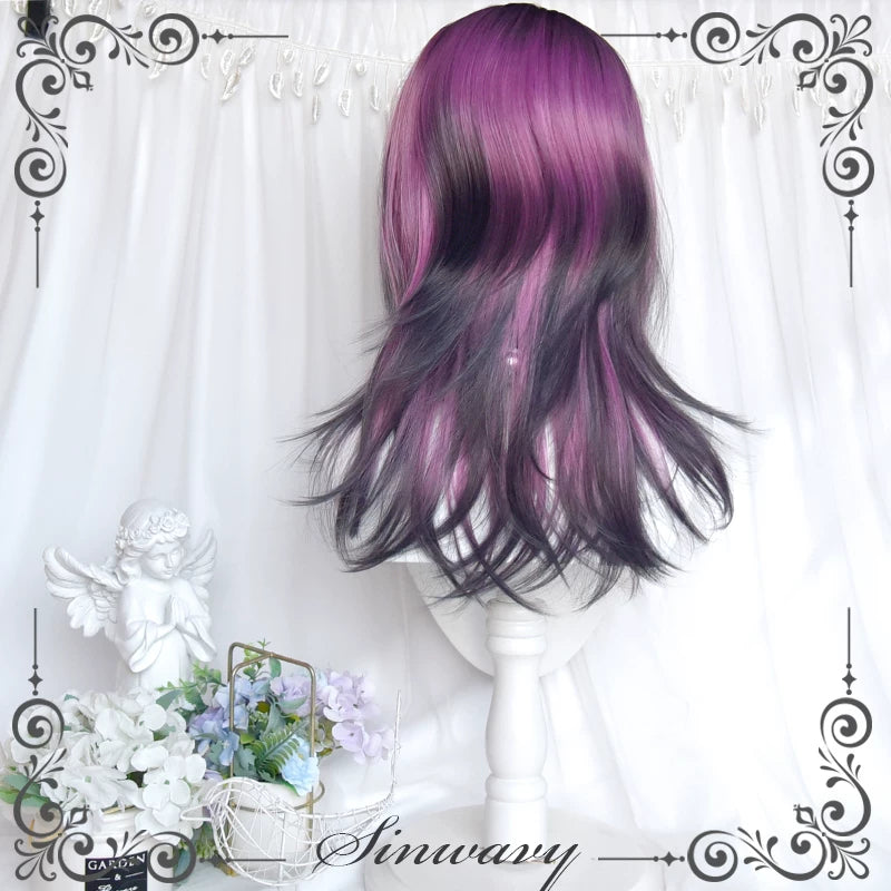 Sinwavy gradient purple Y2K fringe wig - view 3