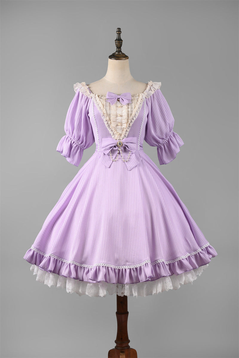 Strawberry Witch - Midsummer Star - Silver Foil Printing Lolita OP Dress