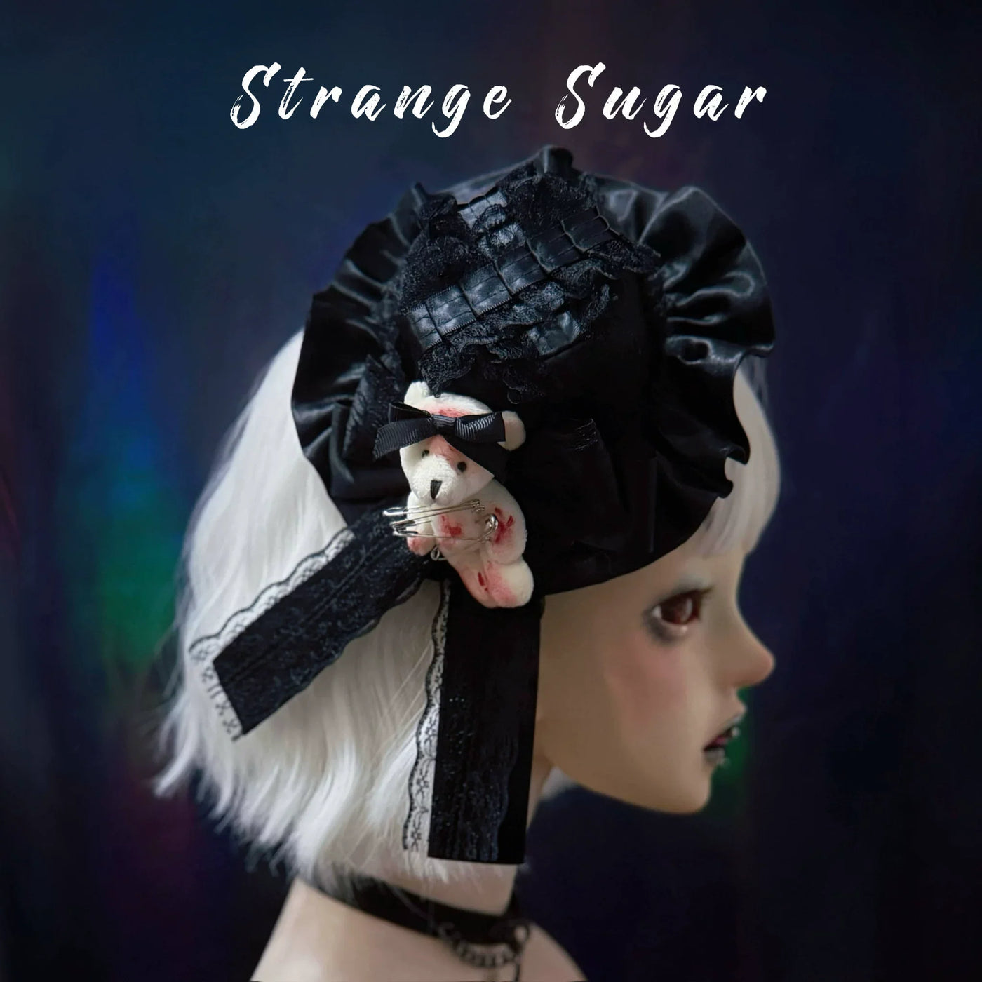 Strange Sugar - Halloween Gothic Lolita Headdress - Eyeball & Skeleton Accent Headwear