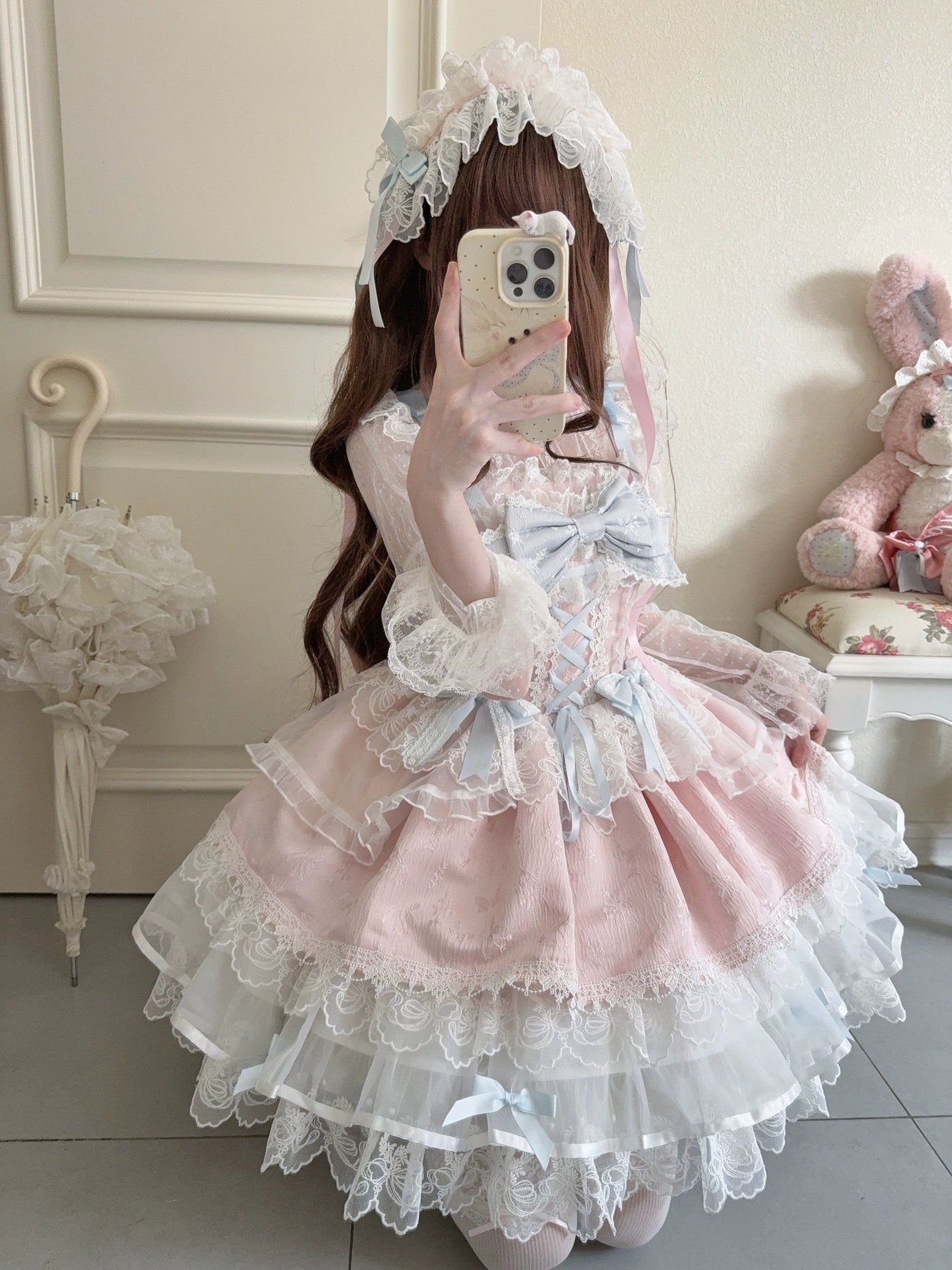 Sugar Girl- Fleeting Isle - Sweet Lolita Ballet Style Jumper Dress (L M S) 43597:781031