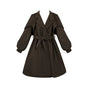 Loose cloak coat + removable belt - In Stock / S
