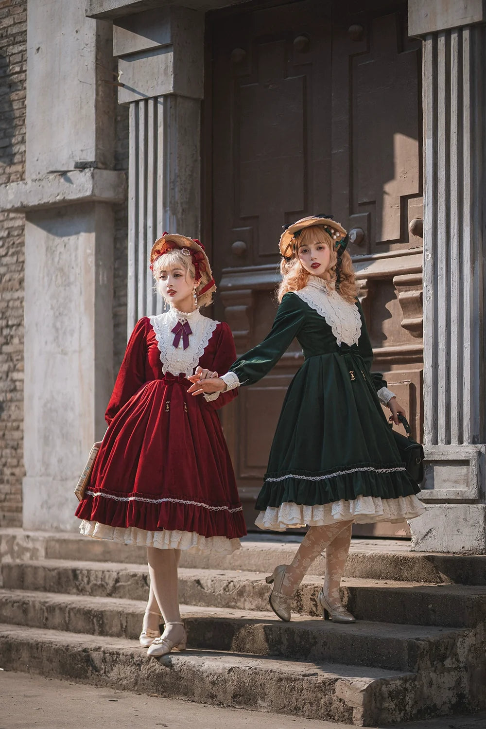 Miss Point - Customized Lolita Dress Vintage - Elegant Velvet OP Dress OP Dress