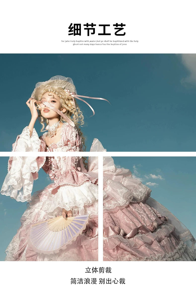 Emoji Dream - Sweet Lolita Princess Evening Dress - Floor-length pink