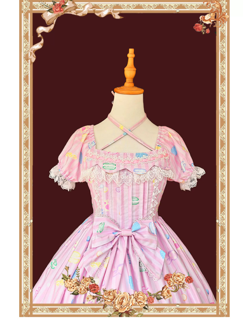 Infanta - Macaron Dolly House - Pastel Puff-Sleeve OP
