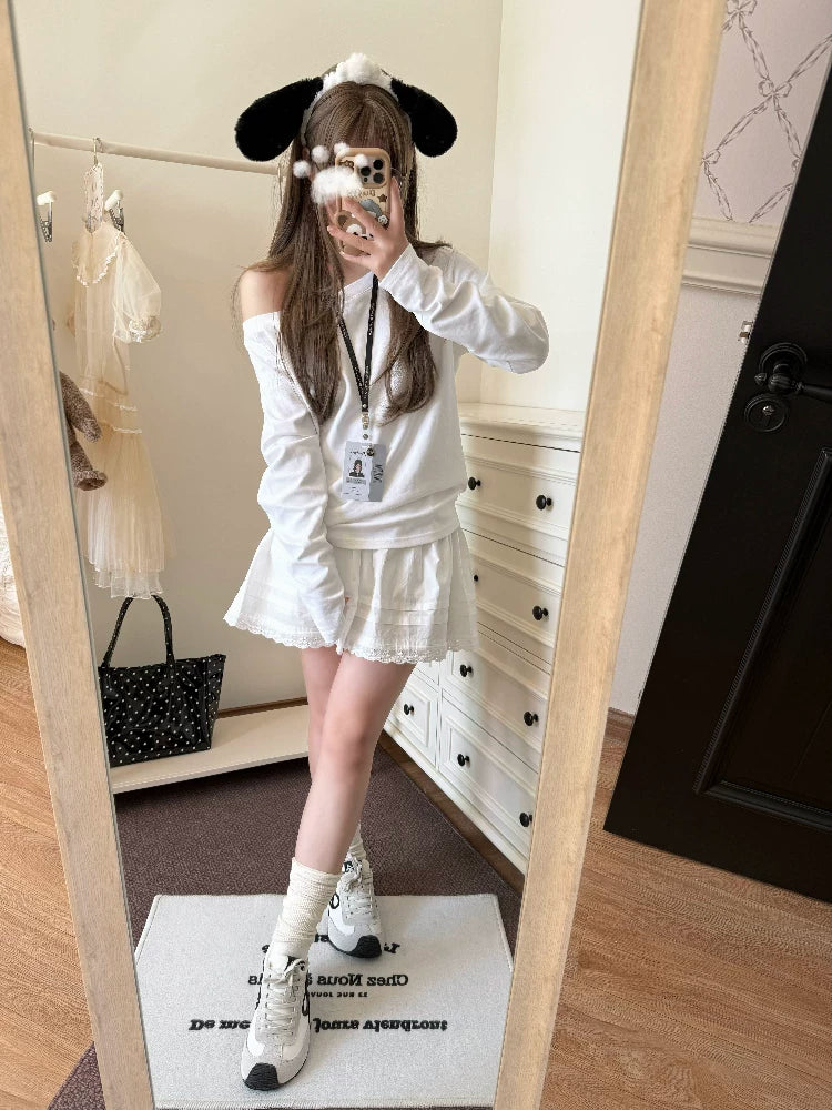 Sheep Puff Daily Lo-Run Lolita Sneakers showing pastel-colored shoes with cute sheep puff design and lace-up details.