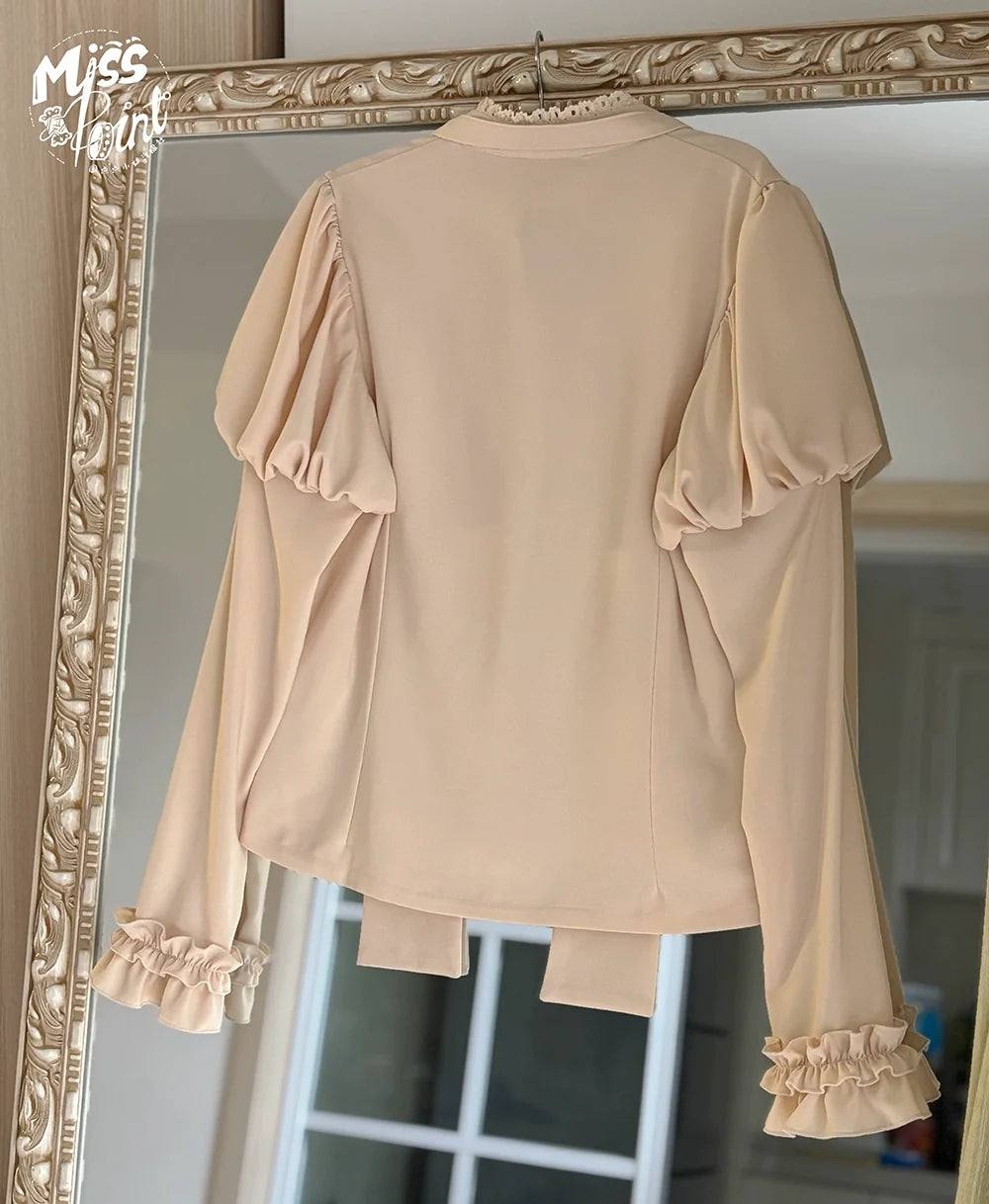 Miss Point - Classical Chocolate - Classic Lolita Blouse Customized Reteo Lolita Shirt
