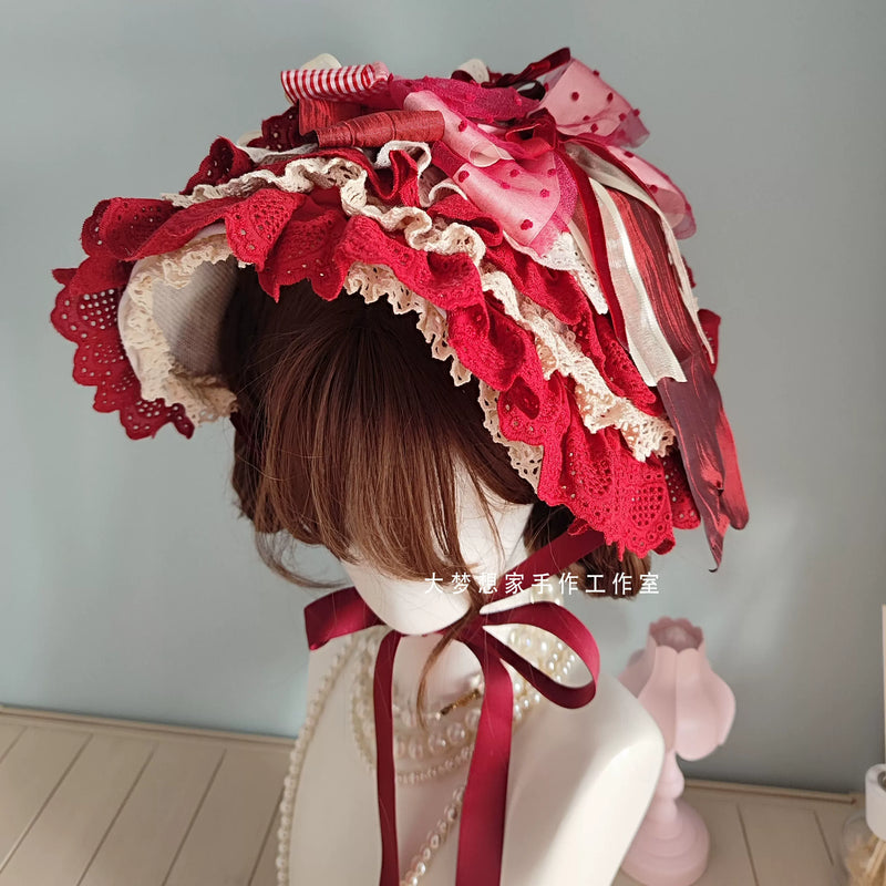 Great Dreamer Vintage-Inspired Straw Lolita Bonnet — additional product view