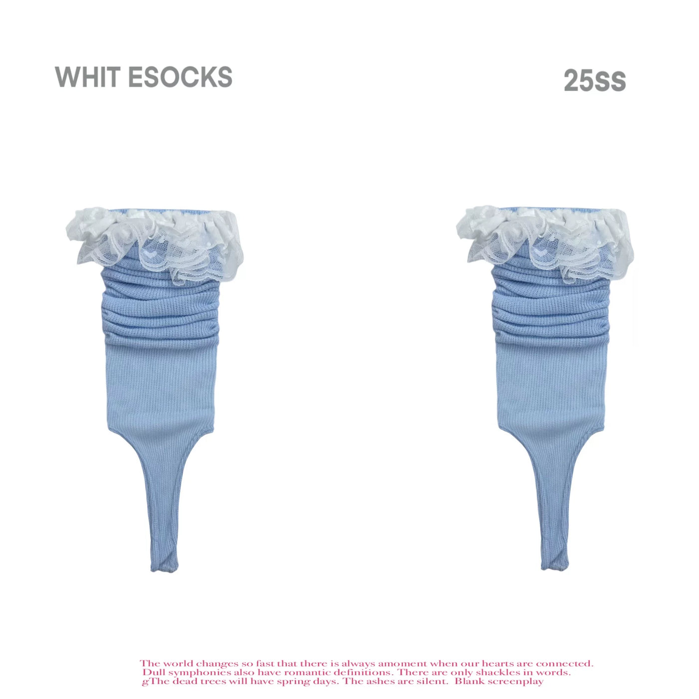 White Socks - Scrunch Stirrup - Thin Mid-Calf Stirrup Socks with Scrunch Shaping