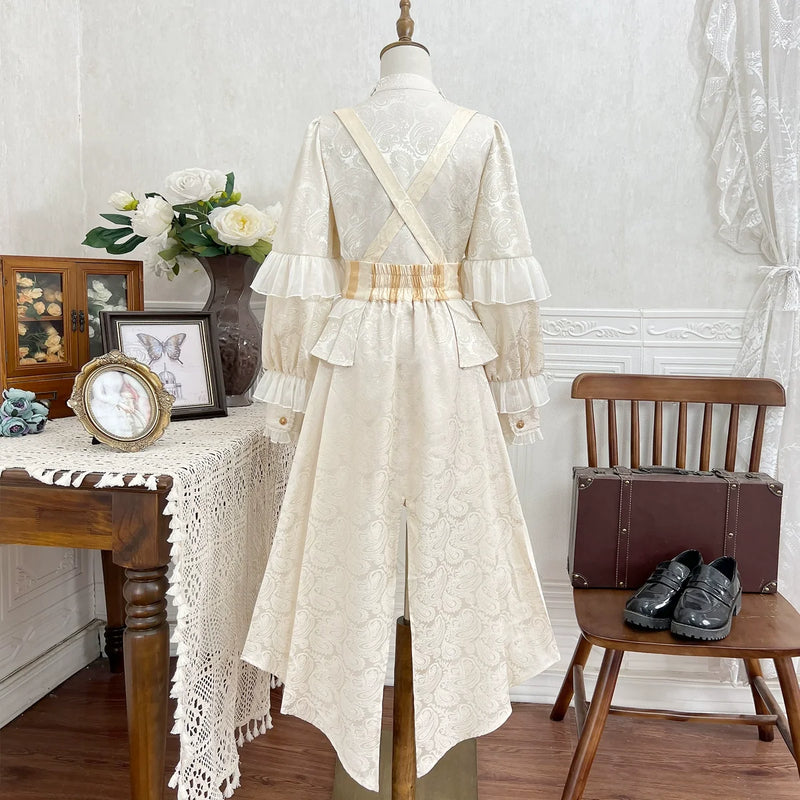 Designer's Gift - Ouji Lolita Suspender Shorts & - Jacquard Shirt Innerwear
