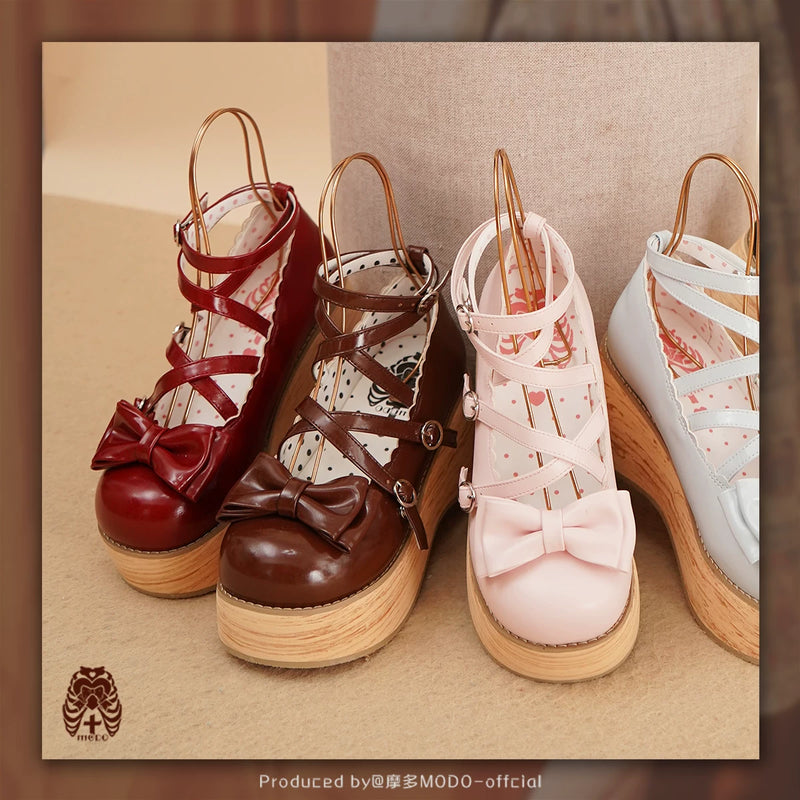 MODO Puff Tata Bow Platform Lolita Shoes – design details – view 12