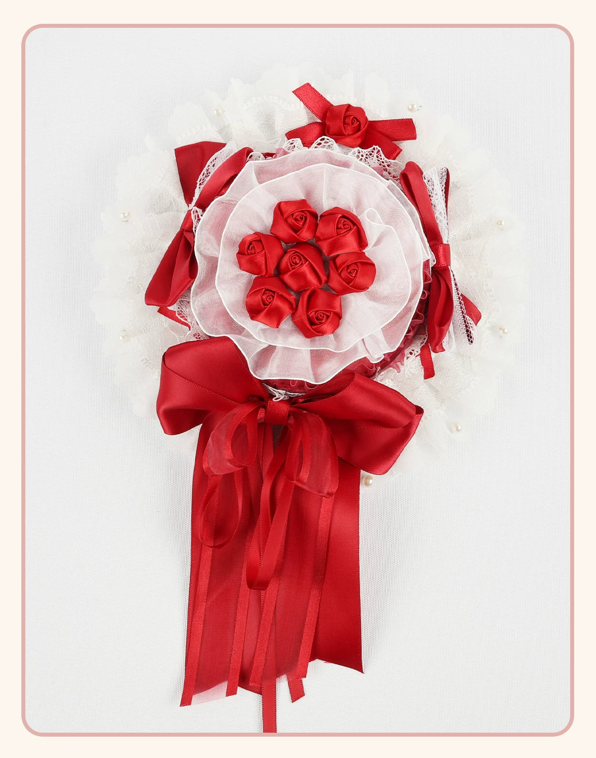 Stardust Rose - Rose Bow Collection - Headwear with red rose motifs
