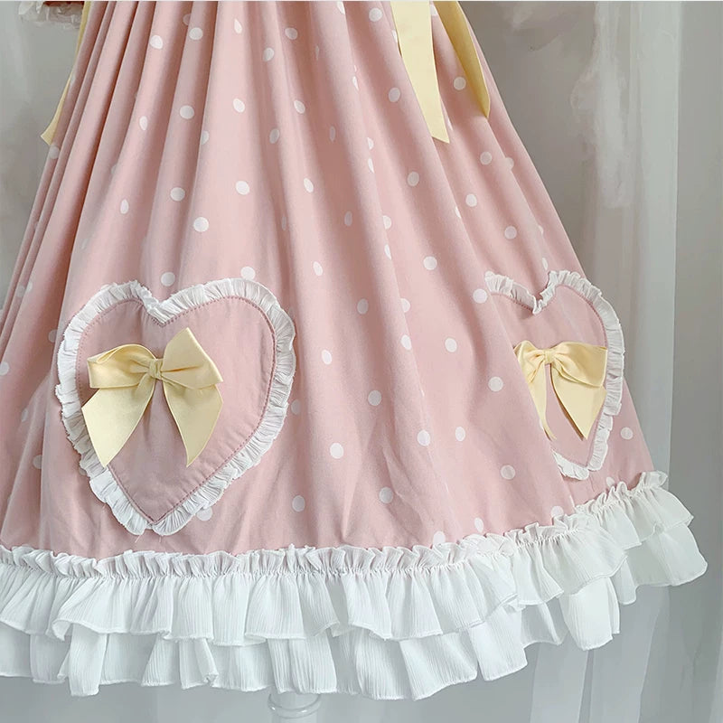 Yueele - Blue Rose Summer - Plus-Size Sweet Lolita OP Dress - detail view 5