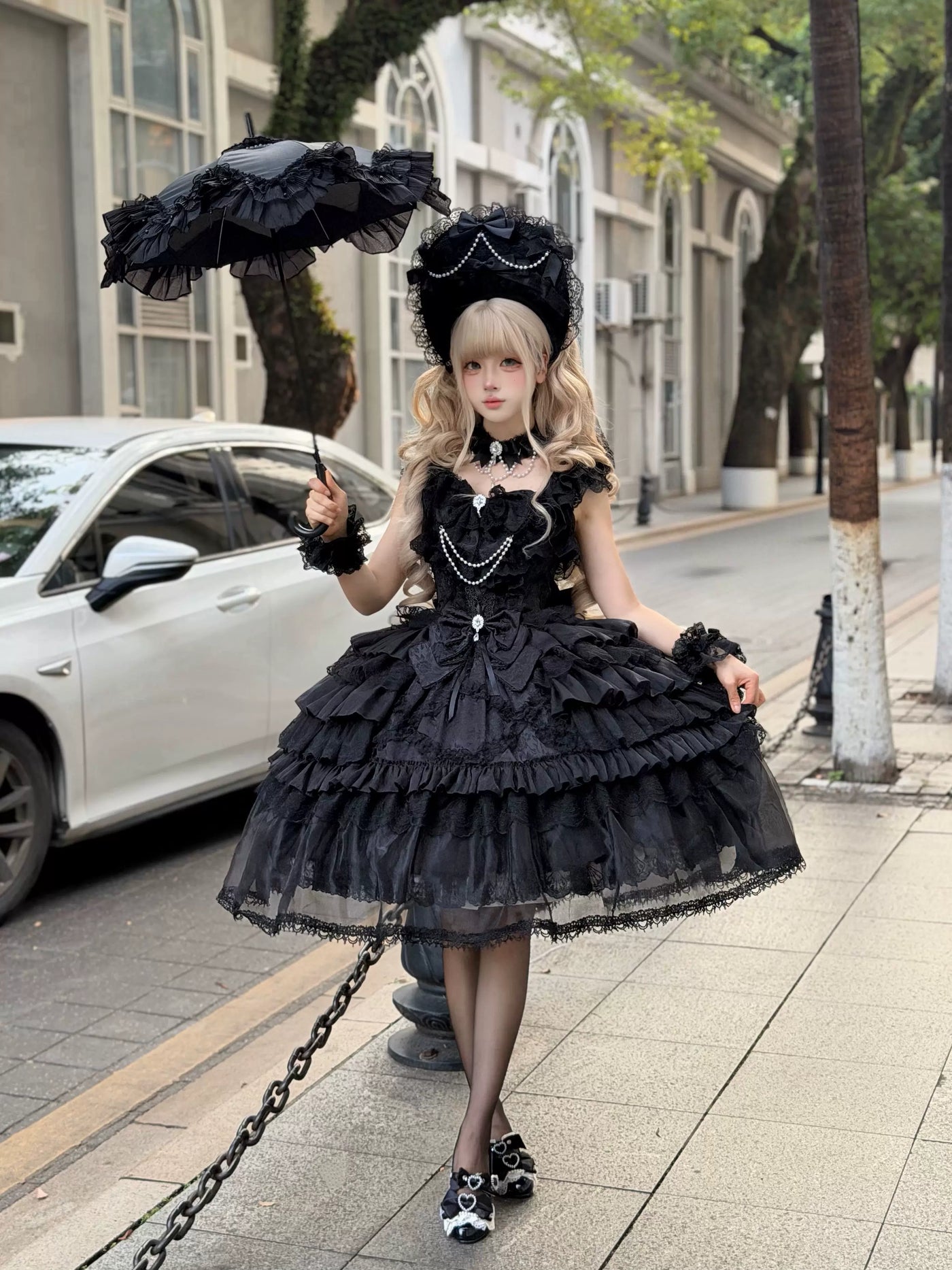 Miaolin Original - Rose Oath - Sweet lolita JSK dress with lace
