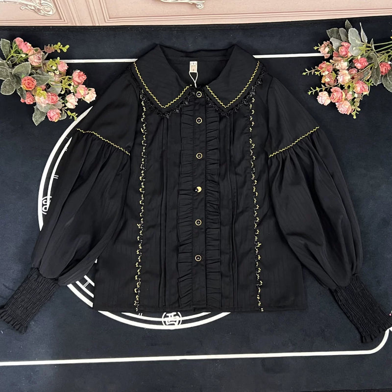 Dimeng Fenshi doll-collar leg-of-mutton sleeve Lolita blouse - view 8