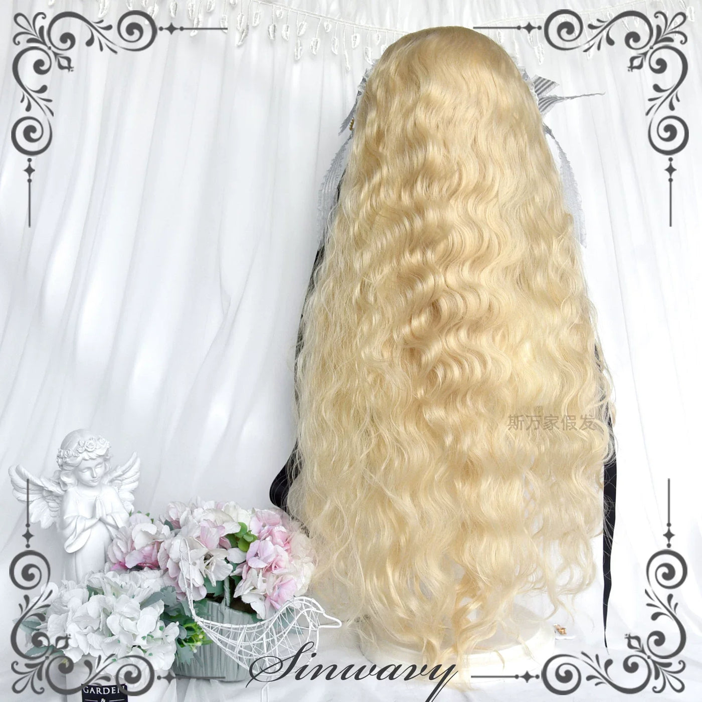 Sinwavy - Doll-like Lolita Long Curly Wig - Comic Sideburns Wig