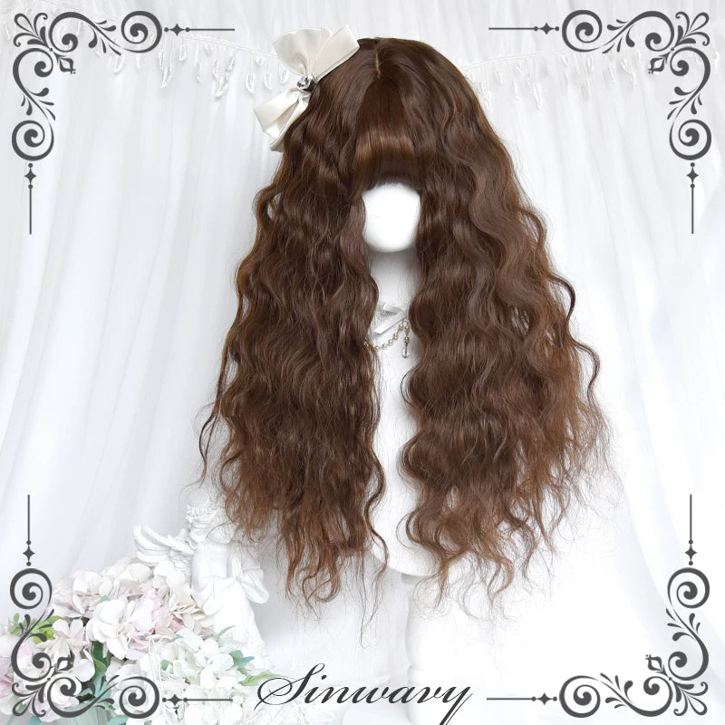 Sinwavy dark brown fine-curl wool wig - view 5
