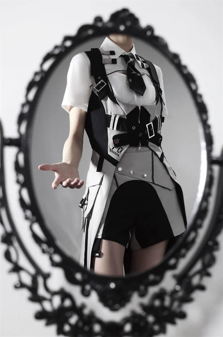 Letters from Unknown Star - Sky Core Record - Ouji Lolita Shorts Suits Short Sleeve Dress Set