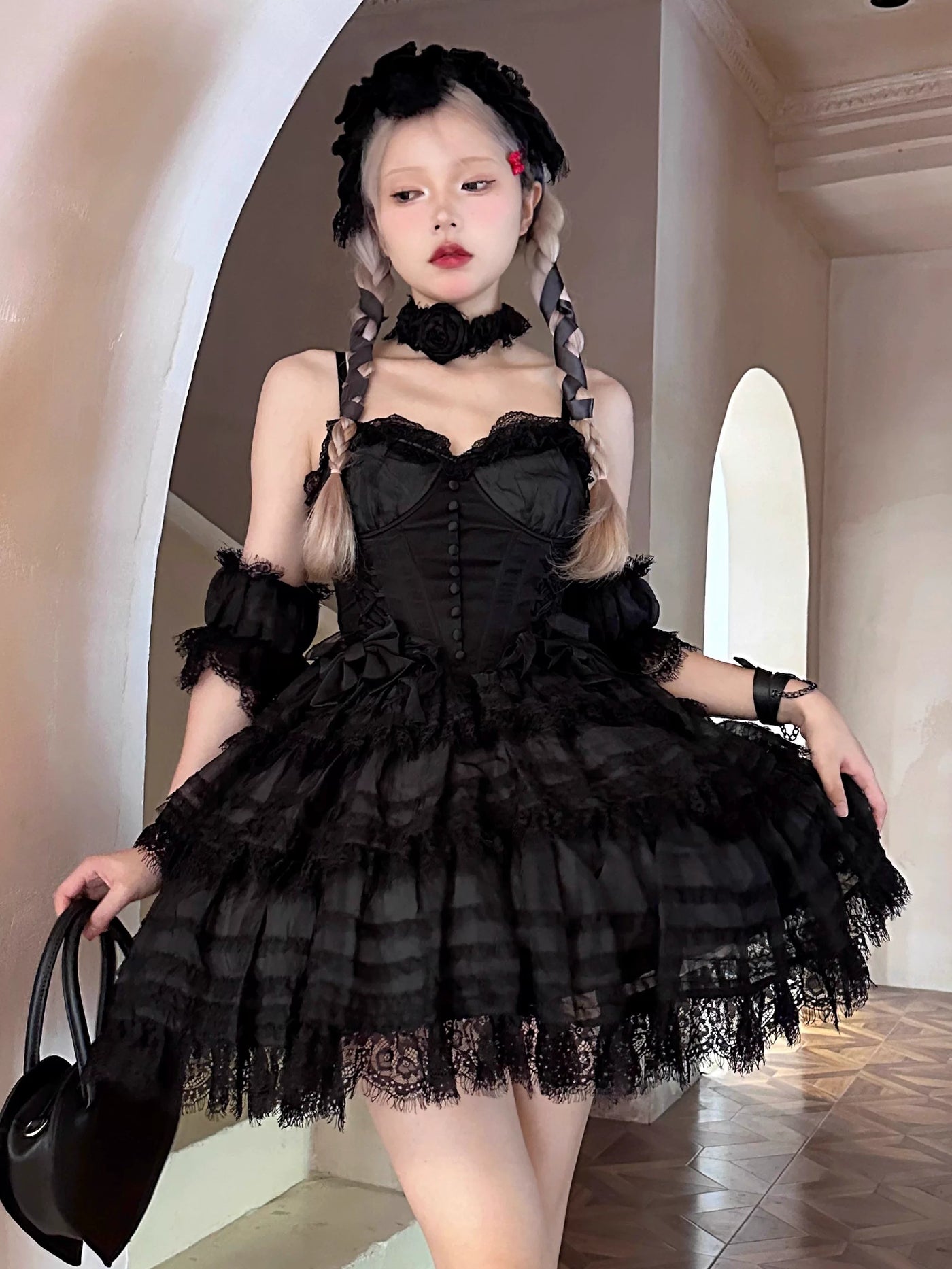 WF - Dream of Odette - Lace-Boned Ballet Skirt with Lace Detailing