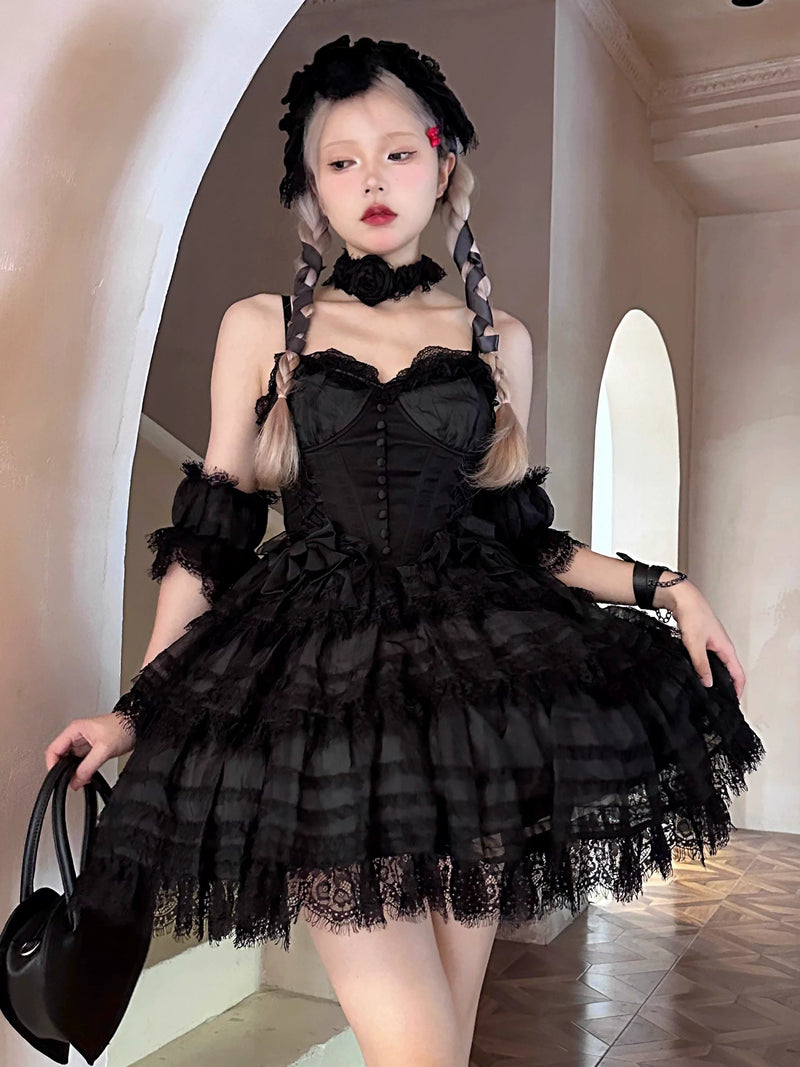 WF - Dream of Odette - Lace-Boned Ballet Skirt with Lace Detailing