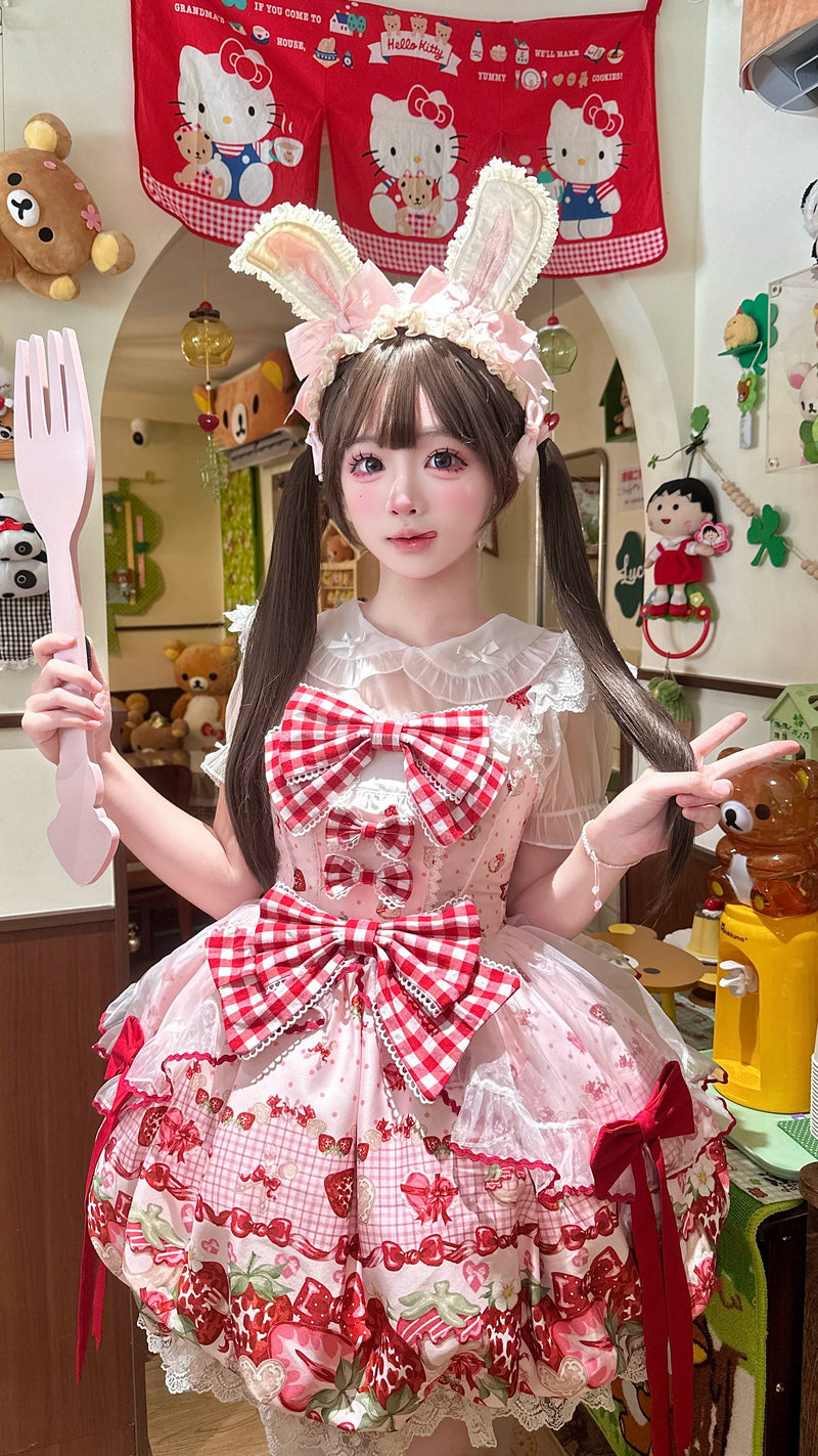YoYo - Strawberry Sweetheart - Sweet Lolita jumper skirt dress