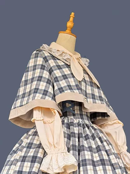 Infanta - Dawn Melody - Plaid Suspender Skirt & Cape
