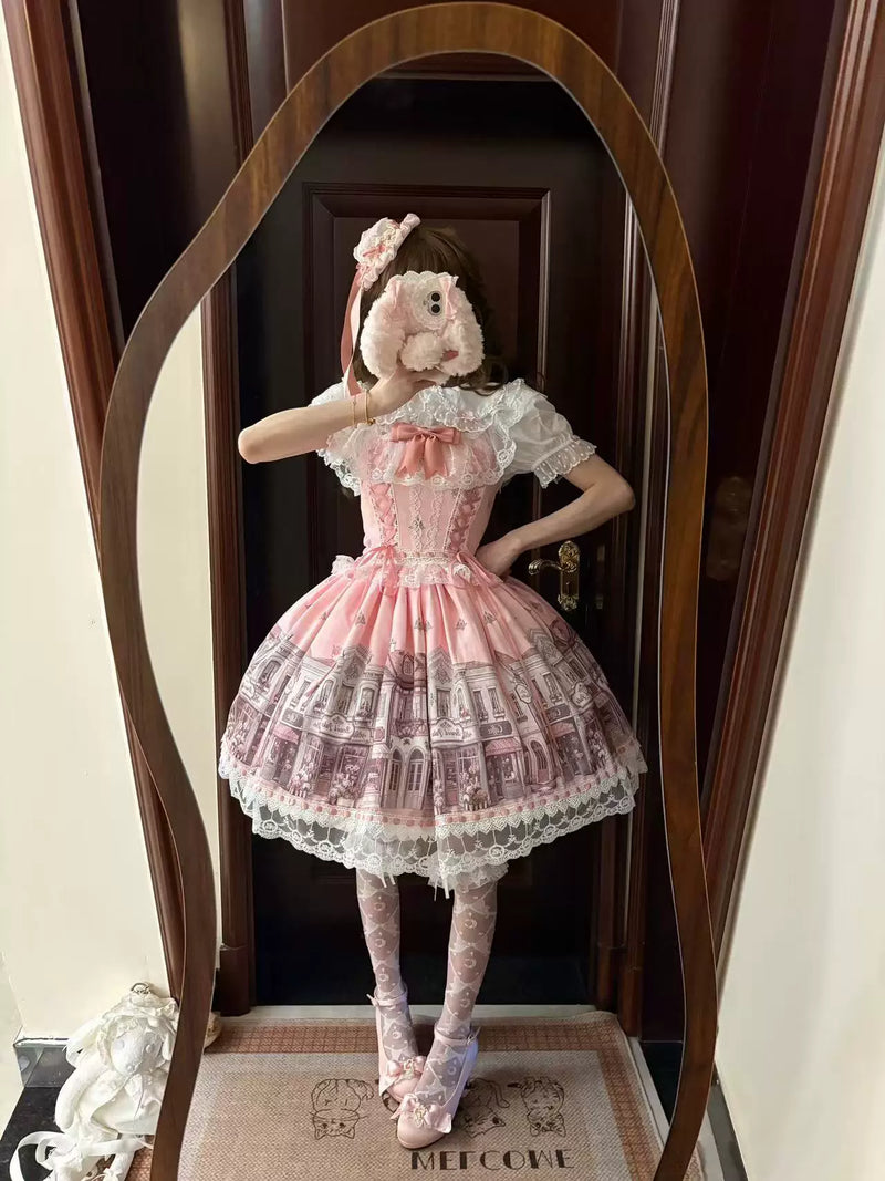 Star Fish - Old Alley Floral - Sweet Lolita Jumper Skirt
