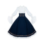 Colorblock Fake Two-piece Flared Long OP Early stock / S