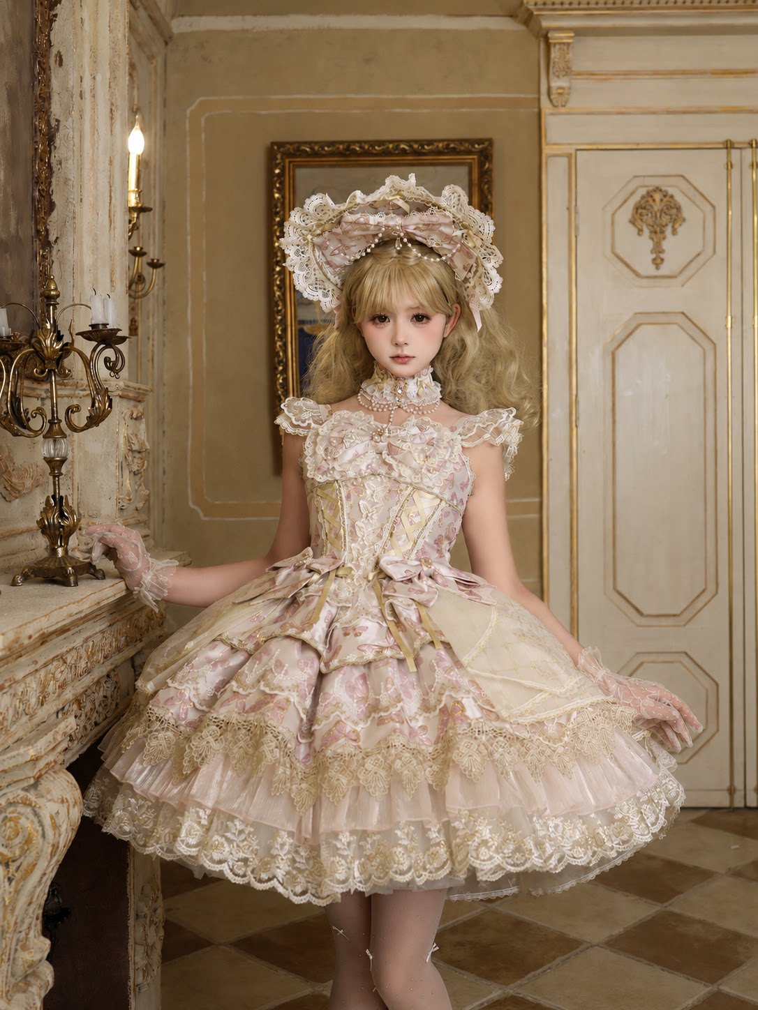 Floating Light Box - Butterfly Shadow Goldweave - Sweet Lolita Jumper