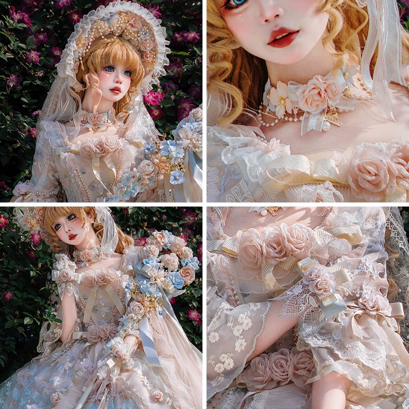 Maoxi Xiaoxiannu Lolita - Rose Banquet - One-piece lolita dress