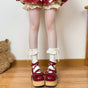 Beige mid-short socks / One Size