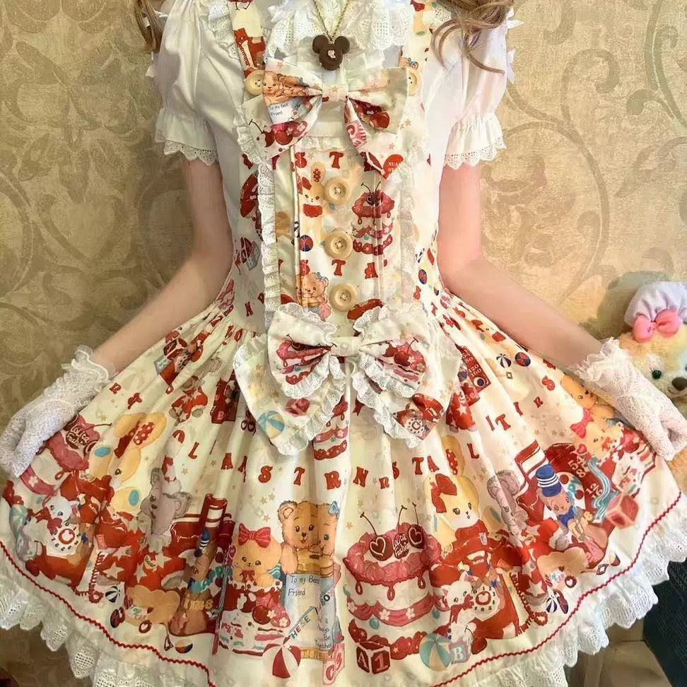 Sweetheart Dream Machine - Bow Collar - White Short-Sleeved Blouse with a Large Bow Collar