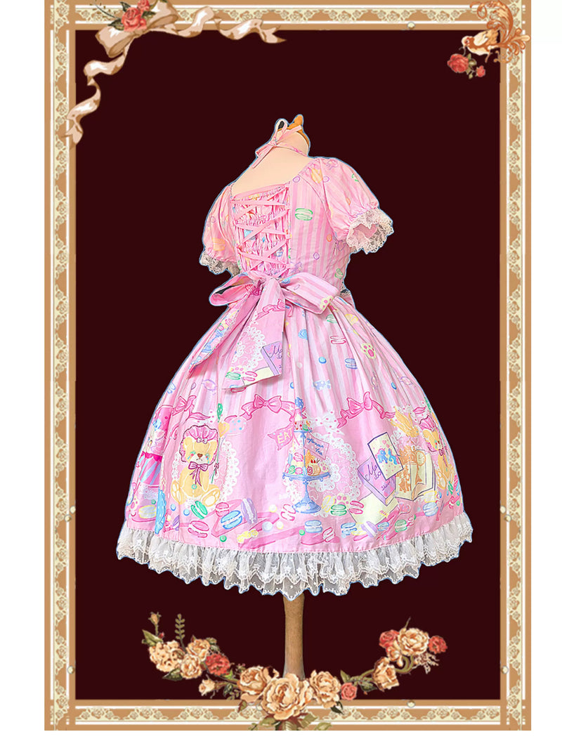 Infanta - Macaron Dolly House - Pastel Puff-Sleeve OP